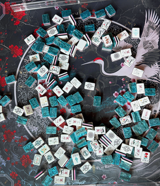 Imperial Lotus Teal Tiles & Imperial Bloom Mat Bundle