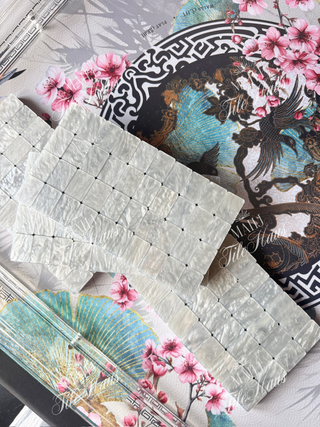 Imperial Lotus Alabaster White Tiles & Imperial Lotus Mat Bundle