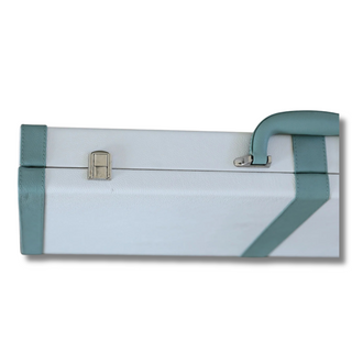 Cream and Sage Genuine Leather Travel Case